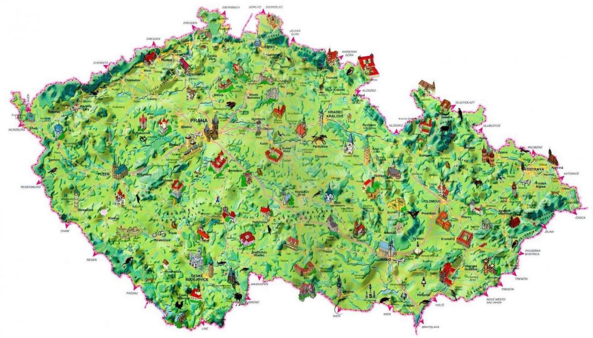 الخريطة السياحية جمهورية التشيك