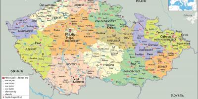 مجعد ترنيمة أشير  جمهورية التشيك خريطة أوروبا - خريطة جمهورية التشيك في أوروبا (أوروبا  الشرقية - أوروبا)