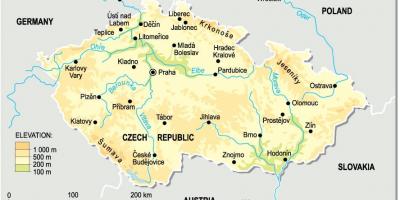 مجعد ترنيمة أشير  جمهورية التشيك خريطة أوروبا - خريطة جمهورية التشيك في أوروبا (أوروبا  الشرقية - أوروبا)