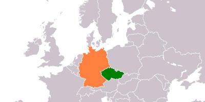 خريطة جمهورية التشيك و ألمانيا
